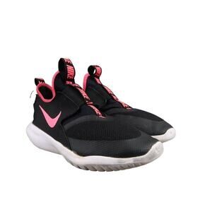 Nike Shoes Big Kids 4.5 Athletic Trainers Flex Runner Black Pink Slip On Sneaker